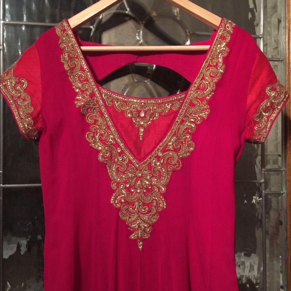 anarkali indian salwar kameez gown Afghan dress